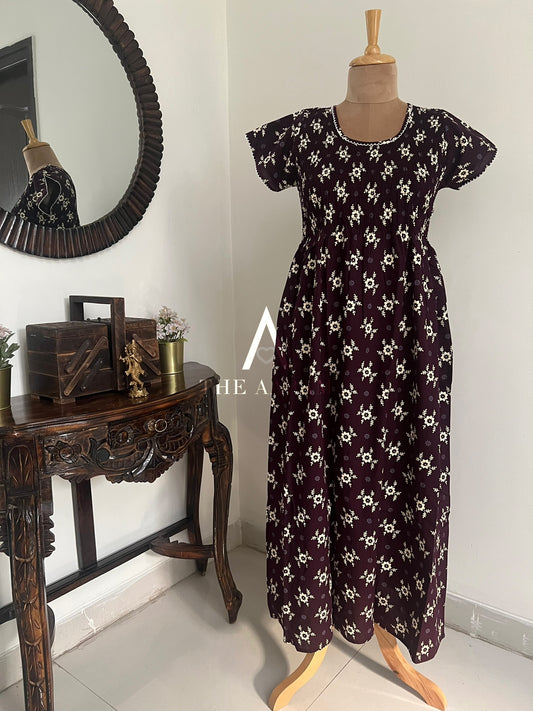 Smocked Cotton Nighty – SN55
