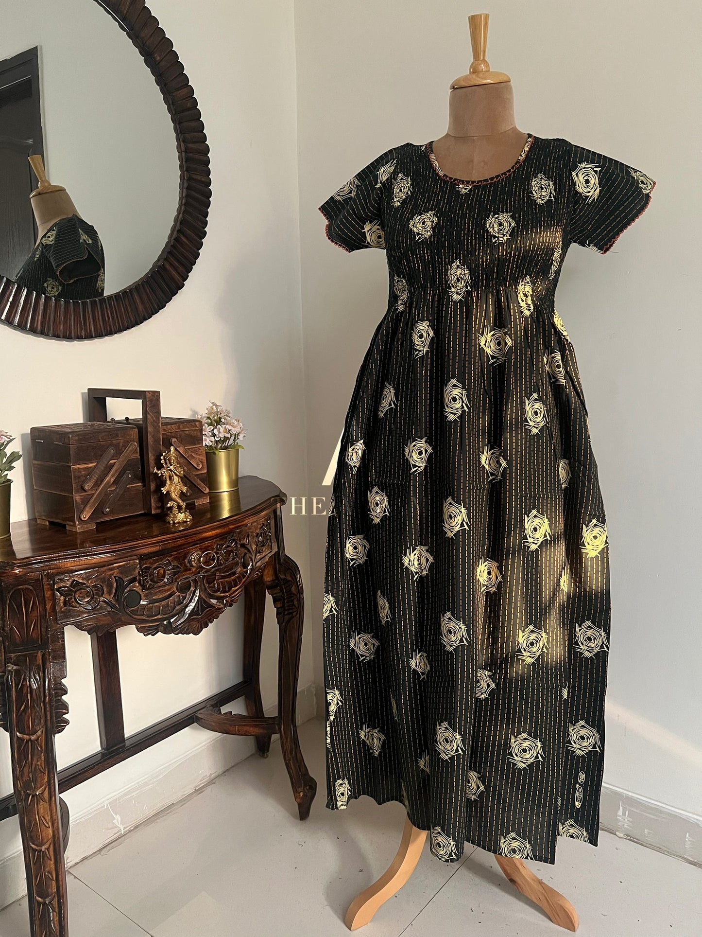 Smocked Cotton Nighty – SN59
