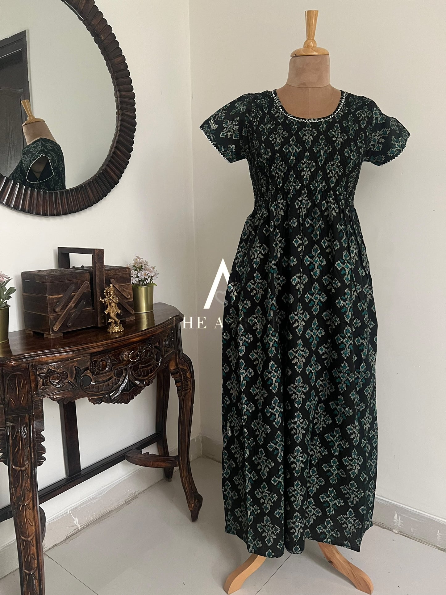 Smocked Cotton Nighty – SN62