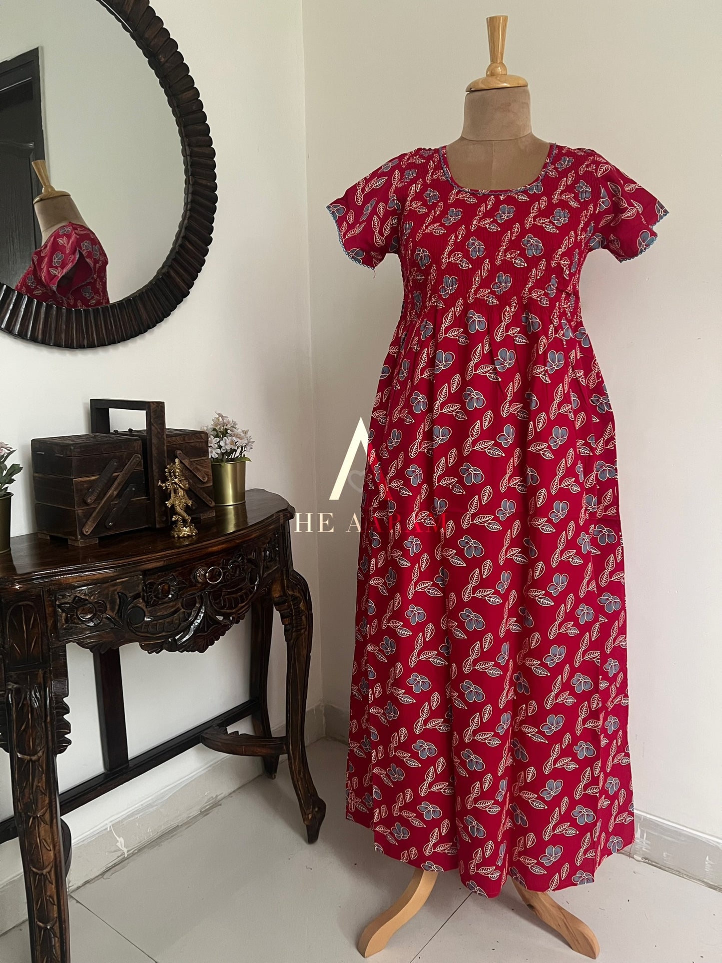 Smocked Cotton Nighty – SN65