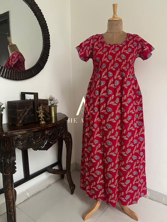 Smocked Cotton Nighty – SN65