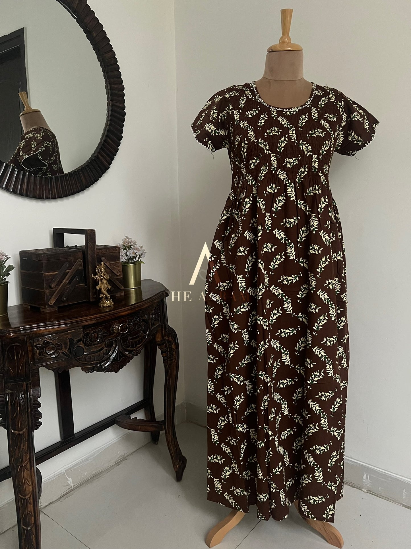 Smocked Cotton Nighty – SN68