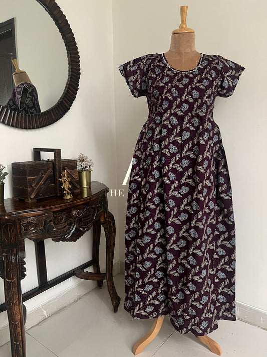 Smocked Cotton Nighty – SN71