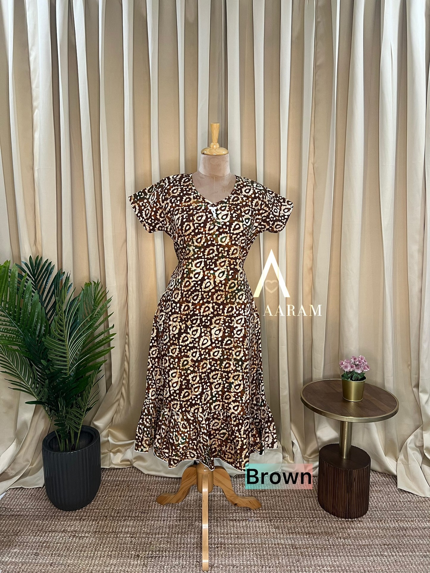 Multi Batik Cotton A-Line Frock-08