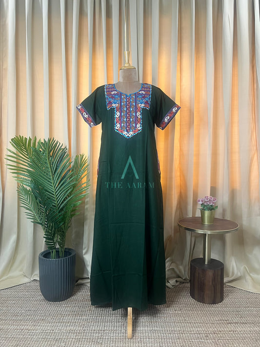 Rani Abbakka – Bhopali Embroidery Alpine A-Line Nighty