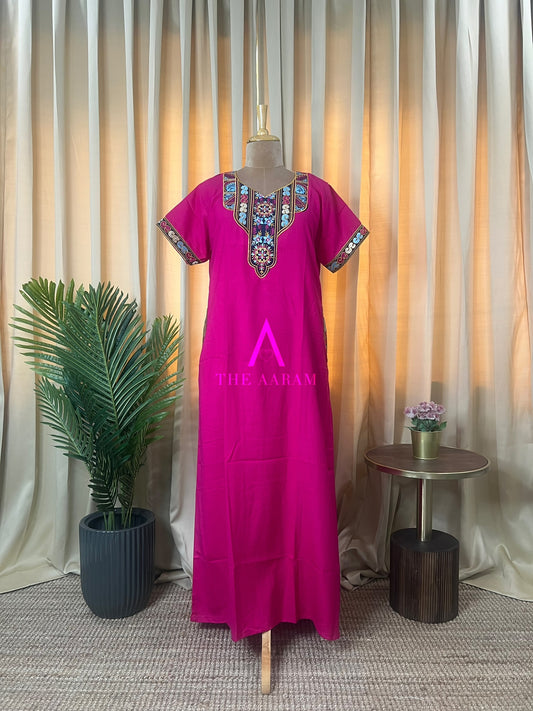 Ahilyabai – Bhopali Embroidery Alpine A-Line Nighty