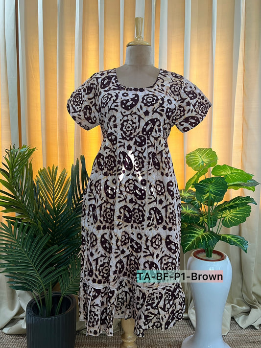 Batik Cotton Frill Frock-02