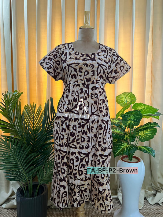 Batik Cotton Frill Frock-07