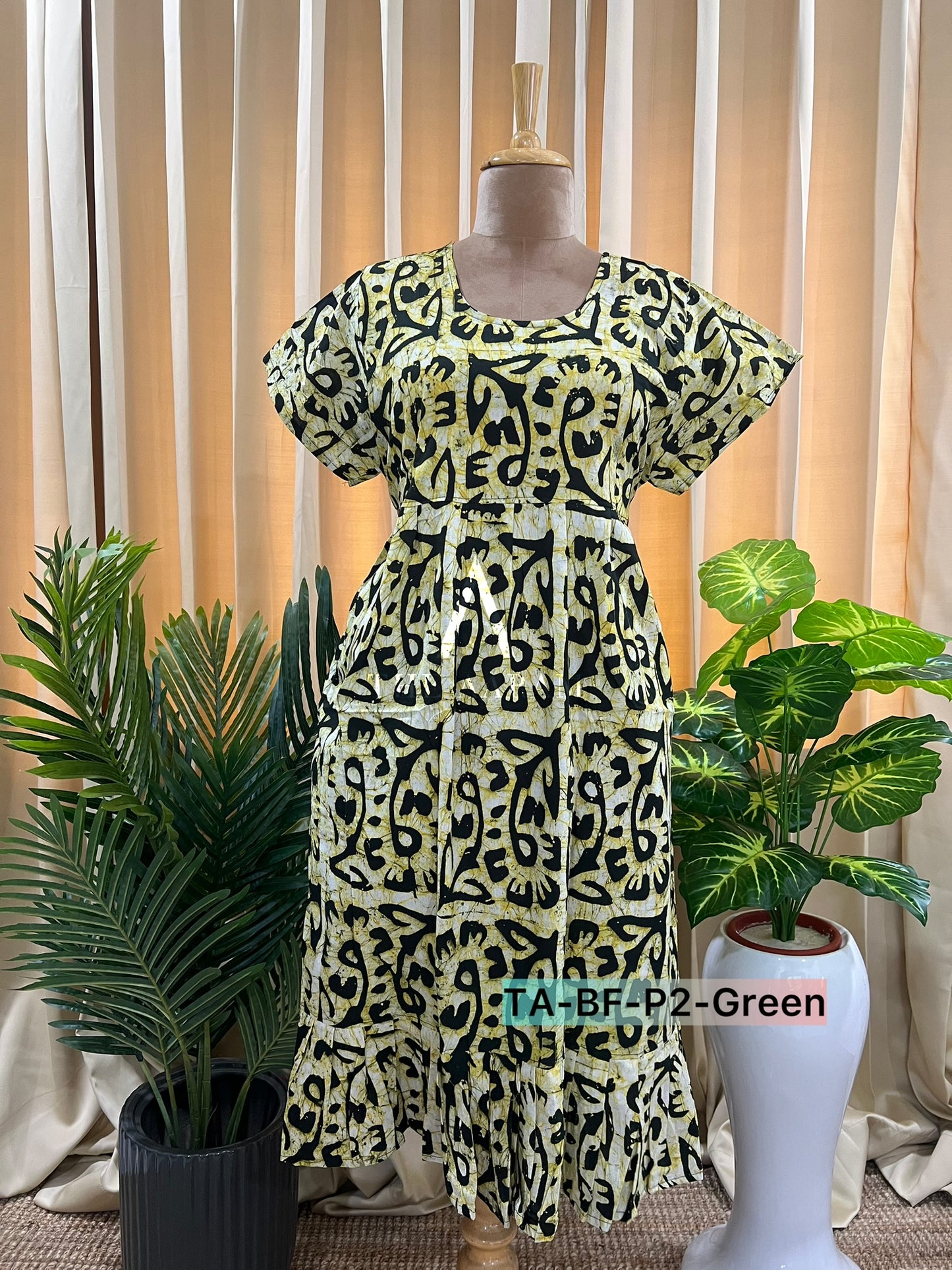 Batik Cotton Frill Frock-08