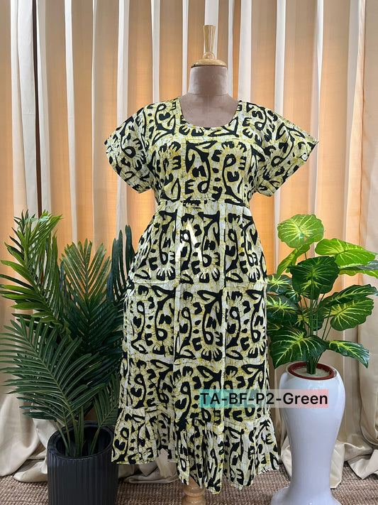 Batik Cotton Frill Frock-08
