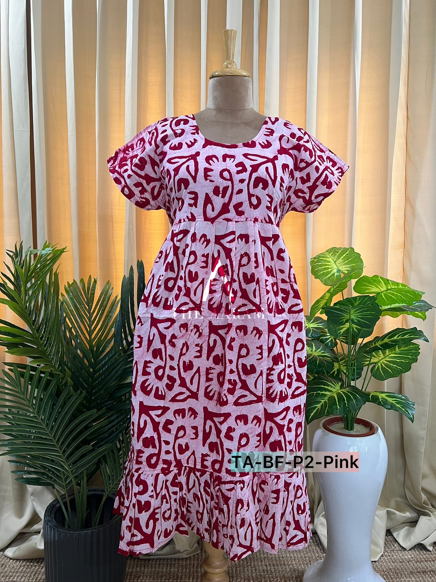 Batik Cotton Frill Frock-10