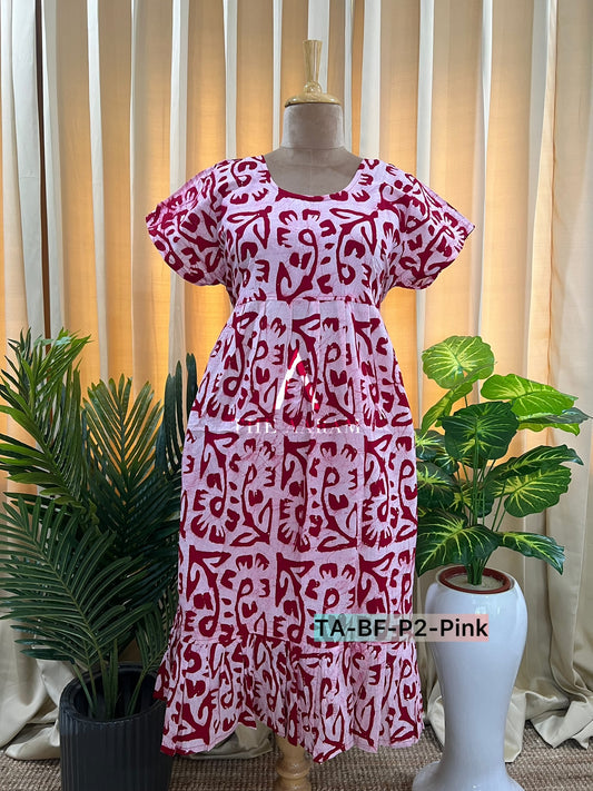 Batik Cotton Frill Frock-10