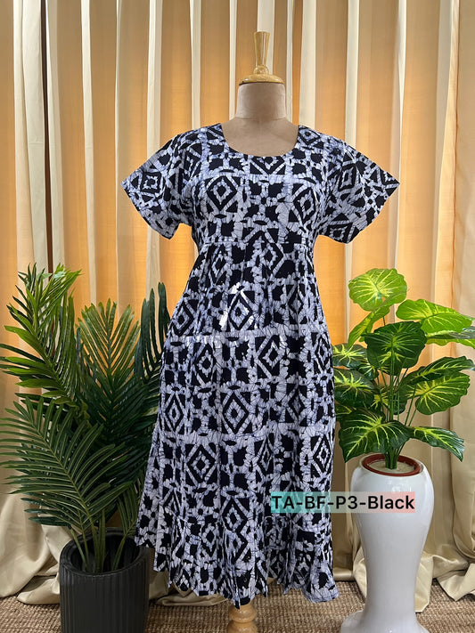 Batik Cotton Frill Frock-12