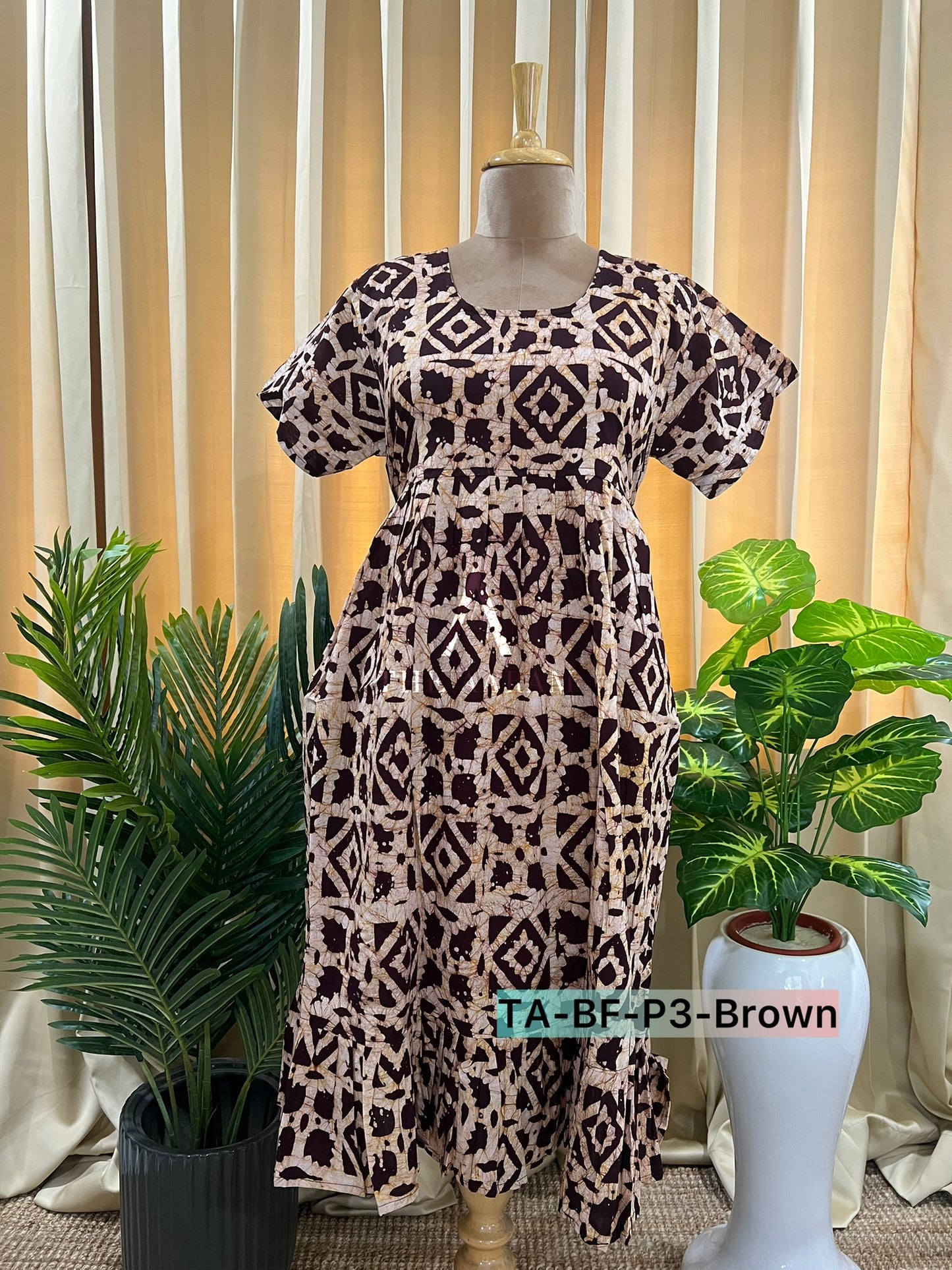 Batik Cotton Frill Frock-13