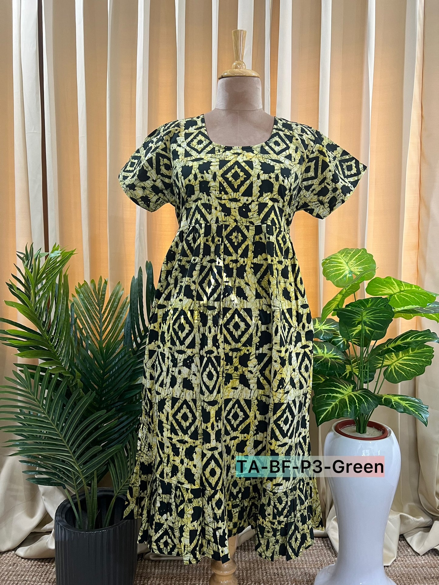 Batik Cotton Frill Frock-14