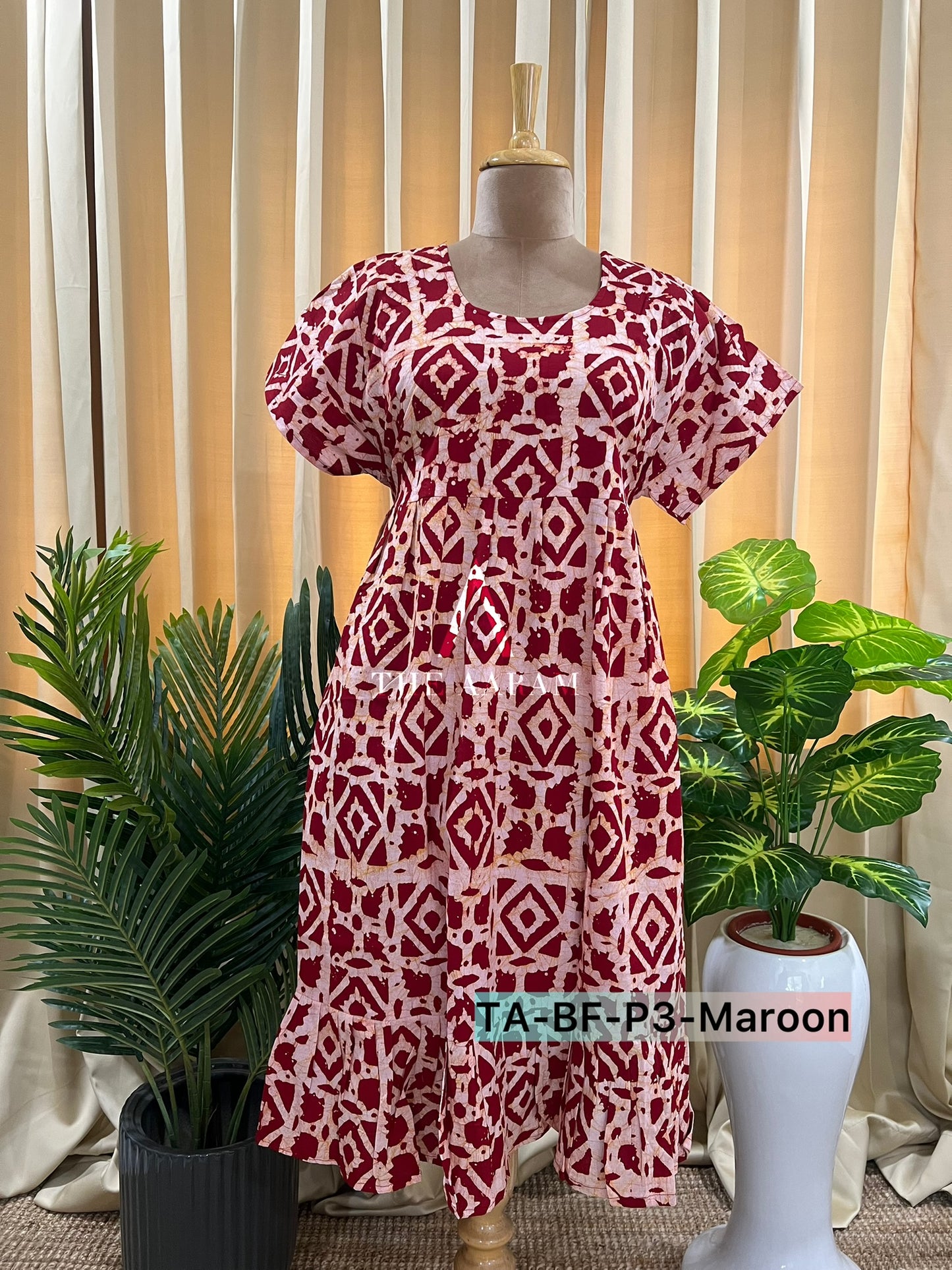 Batik Cotton Frill Frock-15