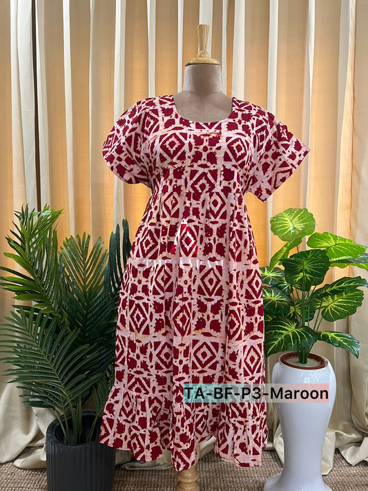 Batik Cotton Frill Frock-15