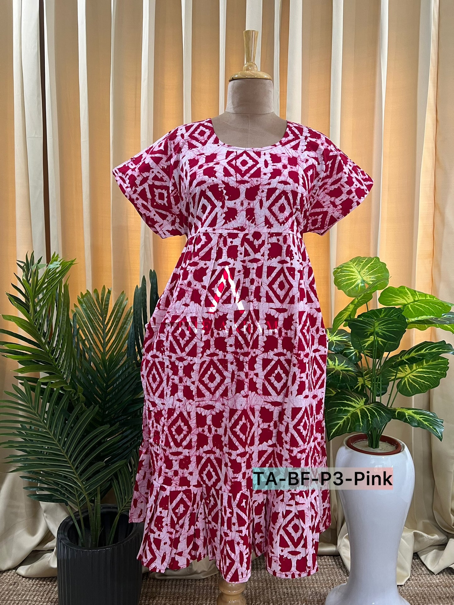 Batik Cotton Frill Frock-16