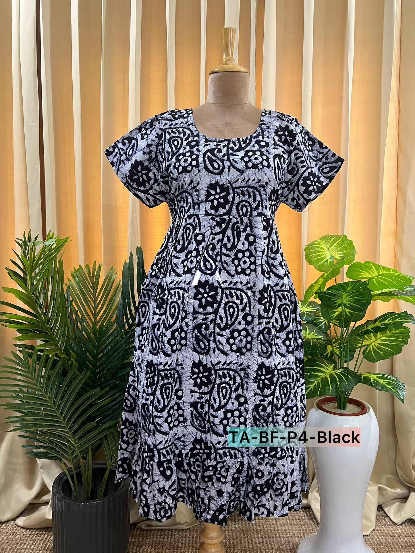 Batik Cotton Frill Frock-18