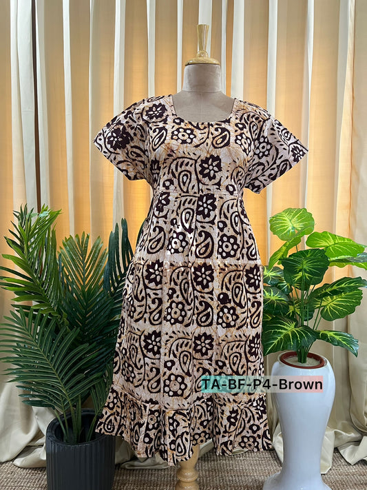 Batik Cotton Frill Frock-19