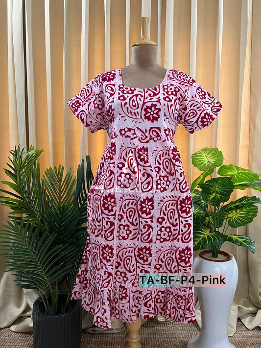 Batik Cotton Frill Frock-22