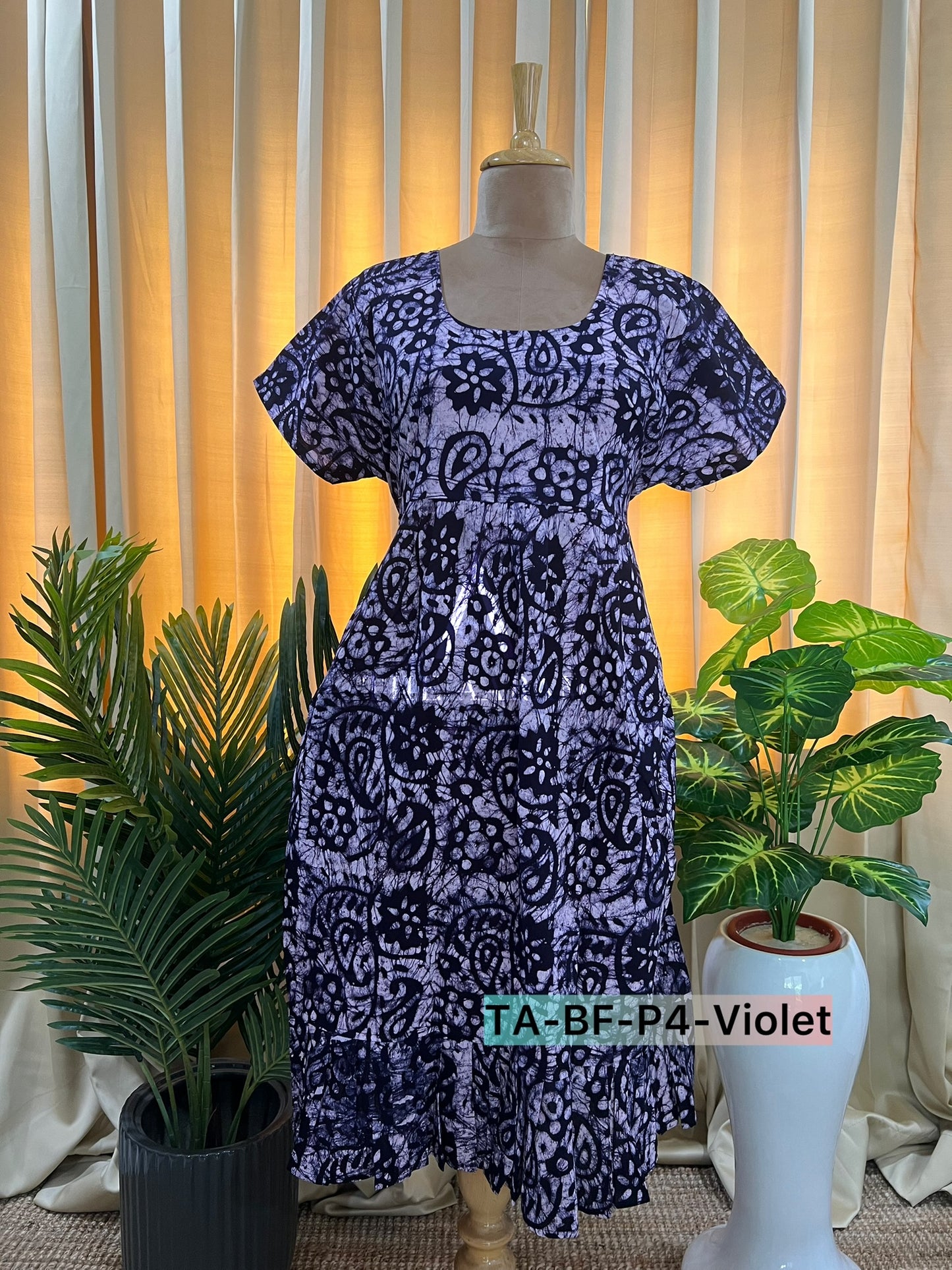 Batik Cotton Frill Frock-23