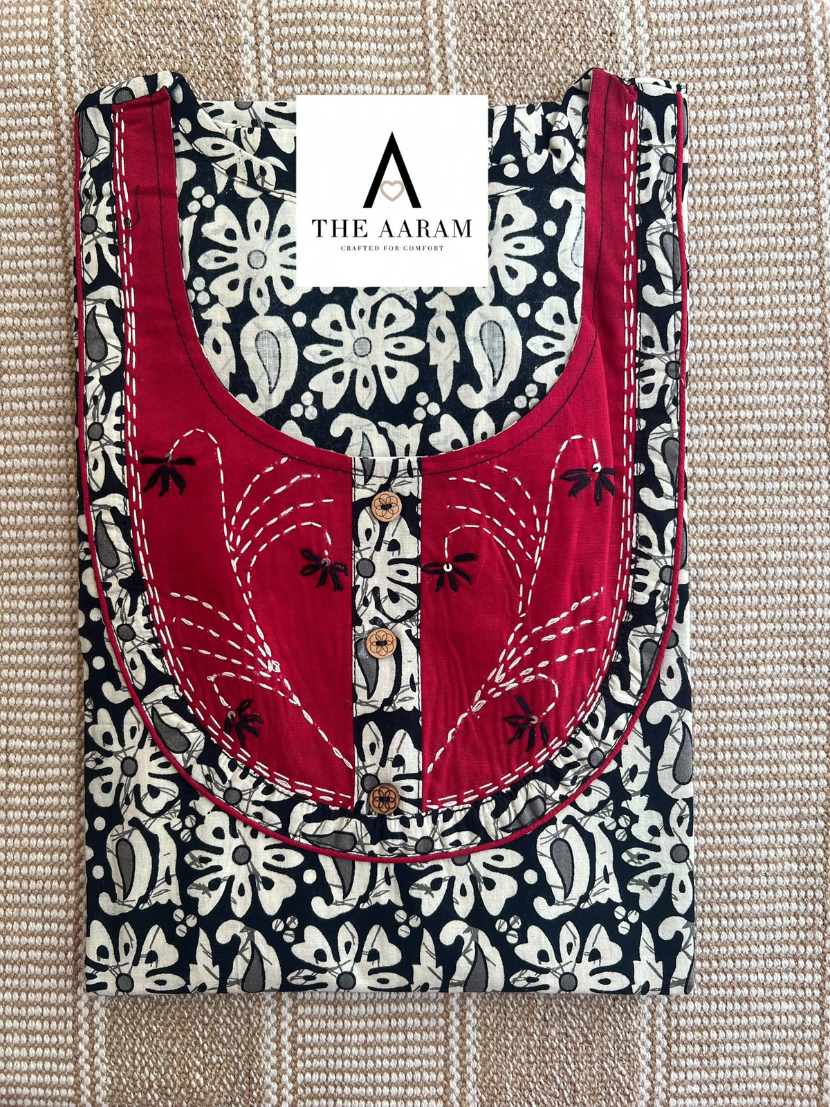 Cotton Embroidery Nighty XL - 06