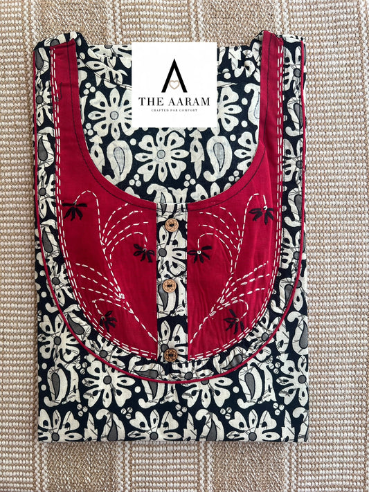 Cotton Embroidery Nighty XL - 06