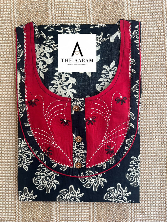 Cotton Embroidery Nighty XL - 07