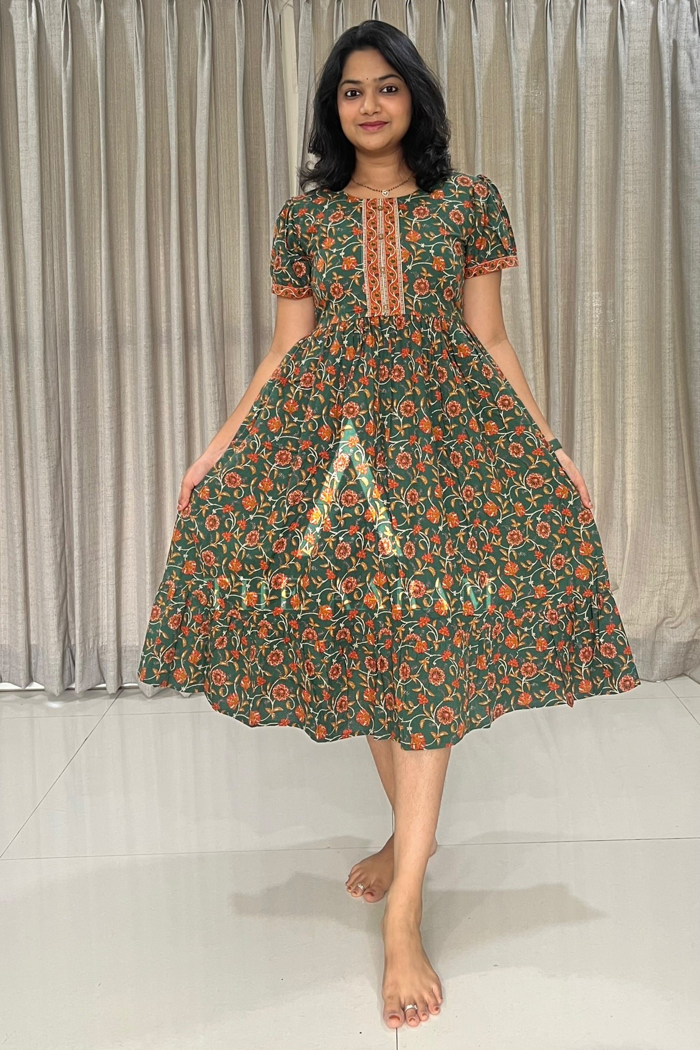 Forest Bloom Feeding Frill Frock