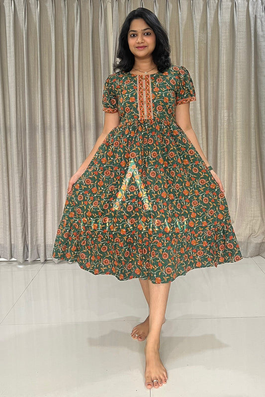 Forest Bloom Feeding Frill Frock