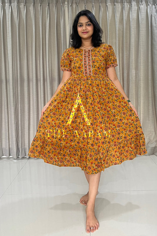 Golden Bloom Feeding Frill Frock