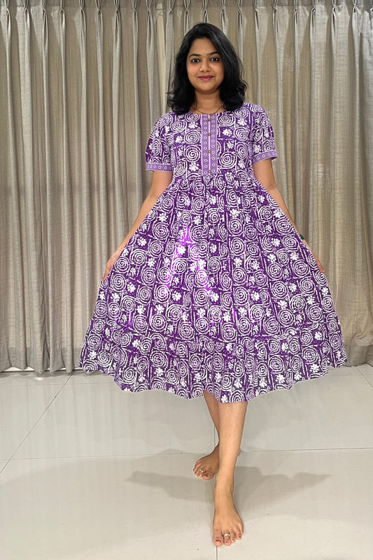 Lilac Swirl Feeding Frill Frock