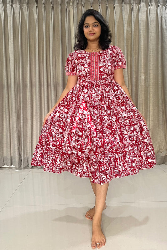 Ruby Swirl Feeding Frill Frock