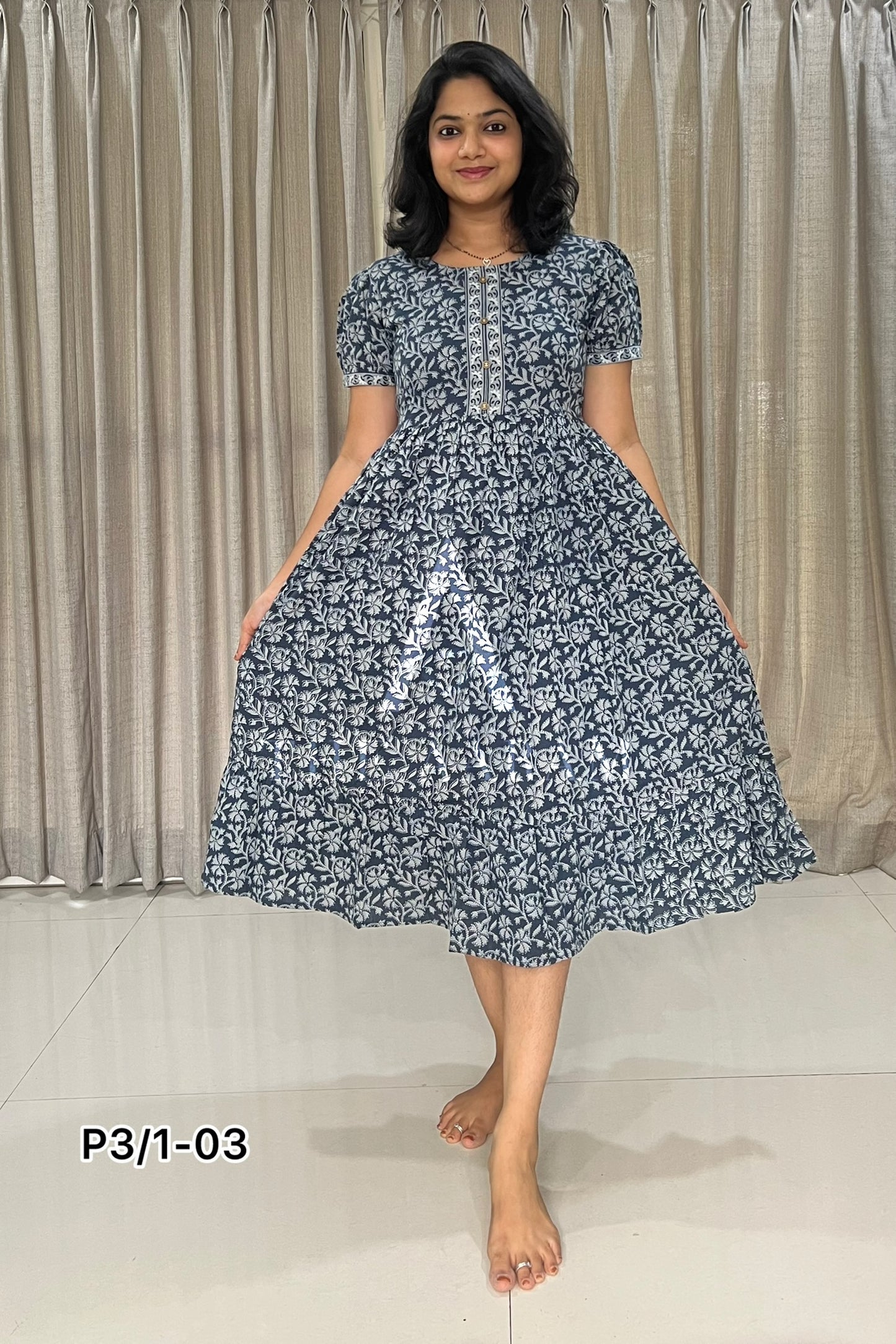 Slate Vine Frill Frock