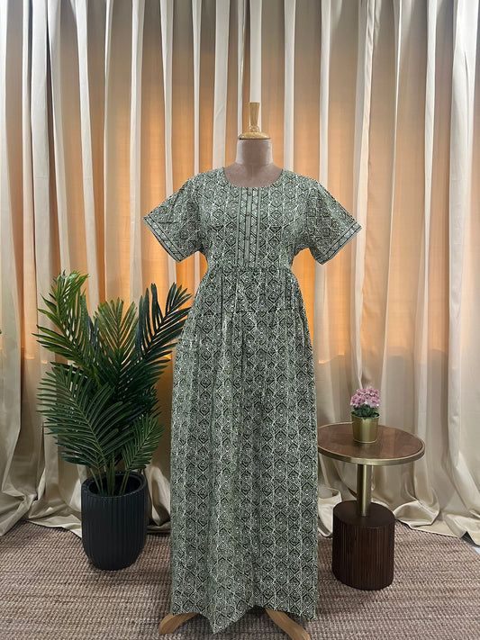 Olive Mosaic Comfort Maxi