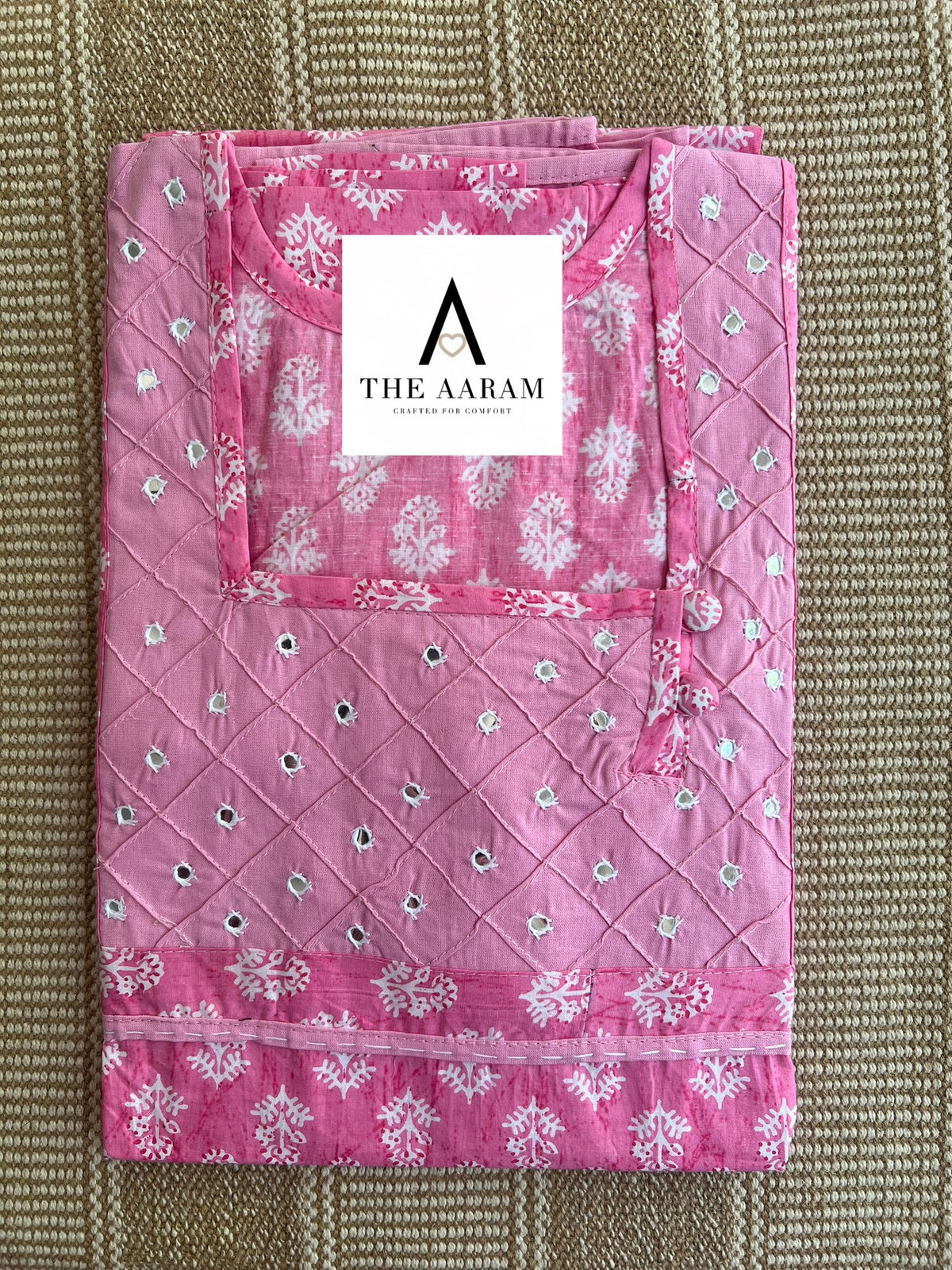 Cotton Mirror-Work Nighty XL - 11