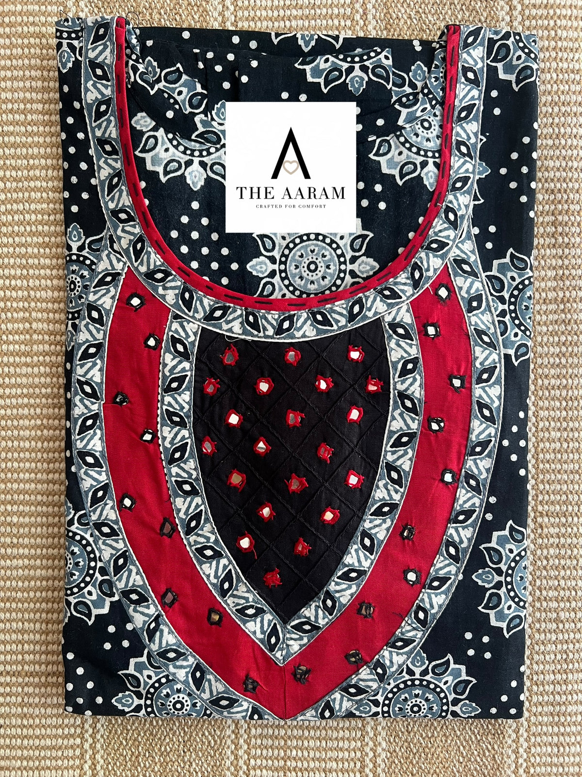 Cotton Mirror-Work Nighty XL - 28
