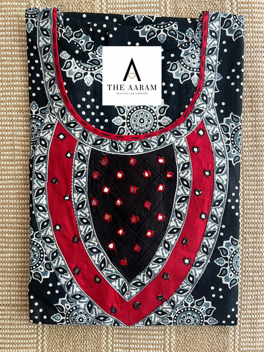Cotton Mirror-Work Nighty XL - 28