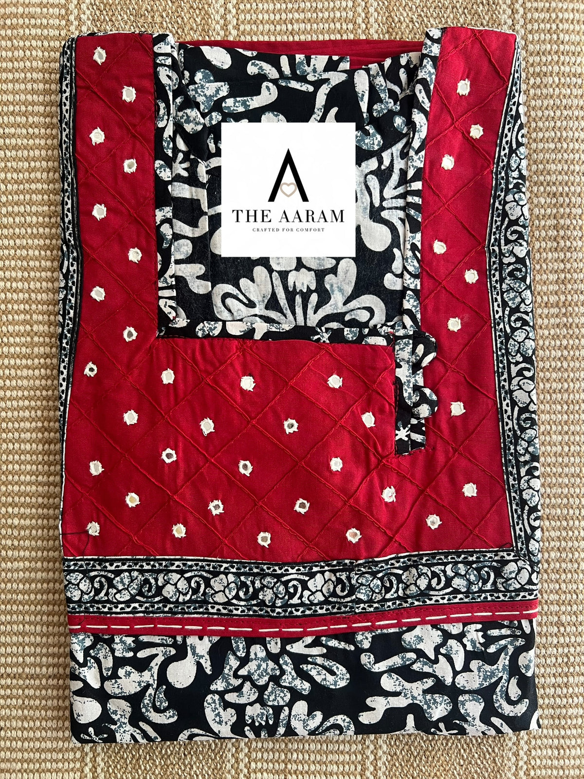 Cotton Mirror-Work Nighty XL - 38