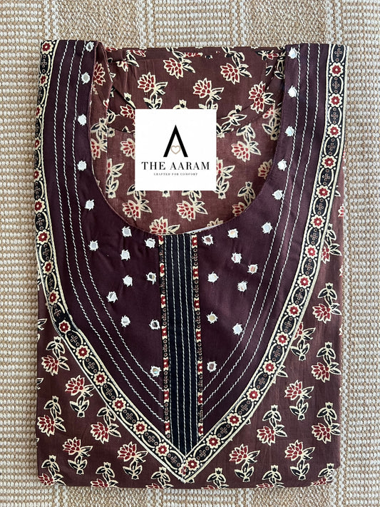 Cotton Mirror-Work Nighty XL - 50