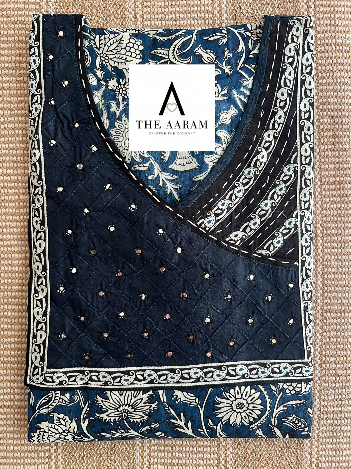 Cotton Mirror-Work Nighty XL - 53