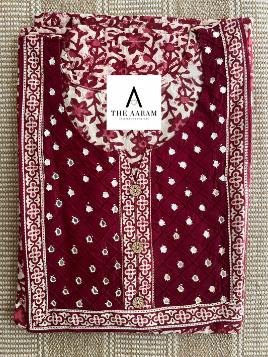 Cotton Mirror-Work Nighty XL - 55