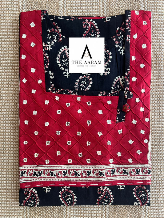 Cotton Mirror-Work Nighty XL - 56
