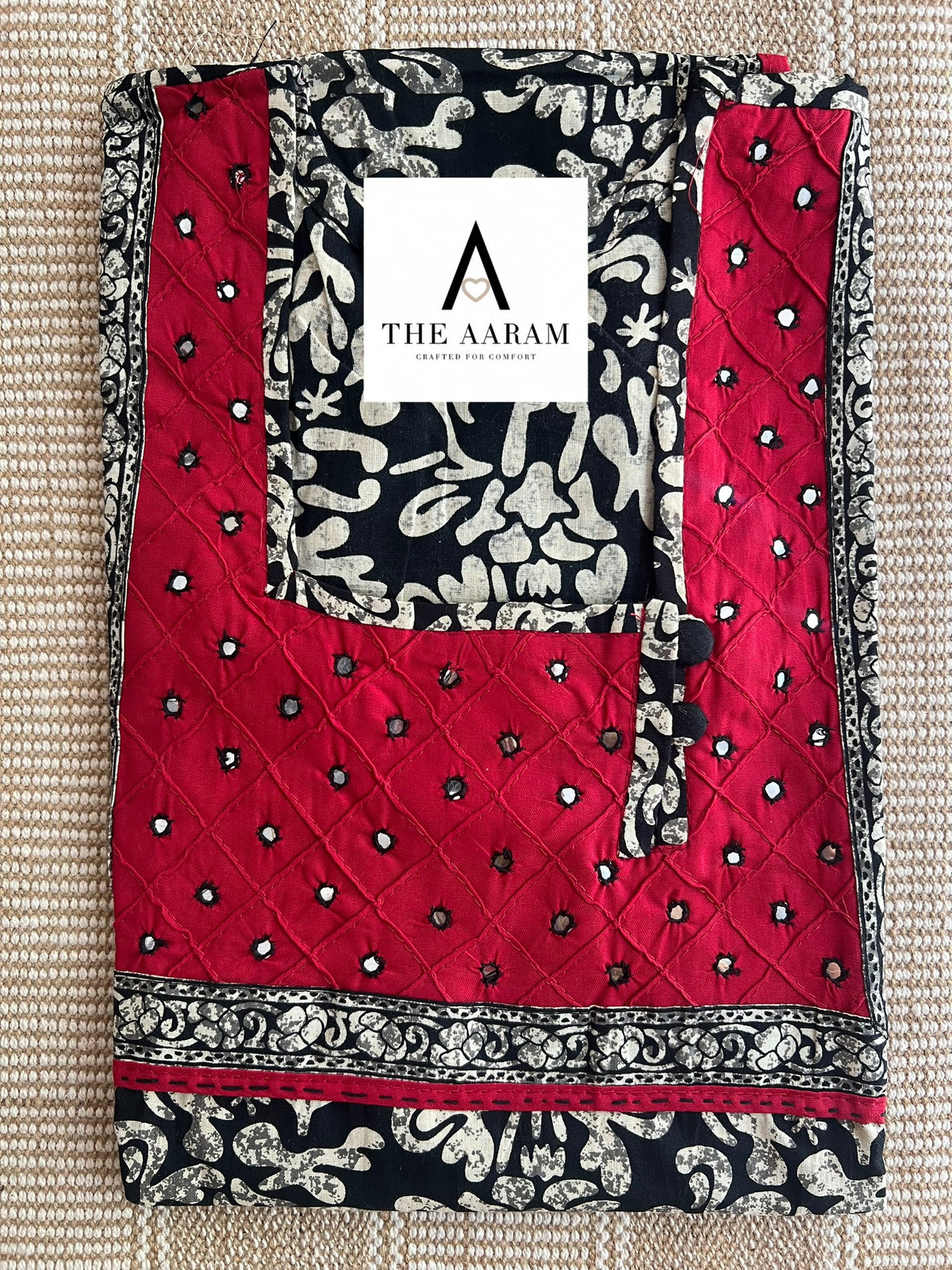 Cotton Mirror-Work Nighty XL - 75
