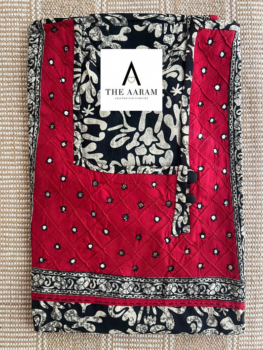 Cotton Mirror-Work Nighty XL - 75