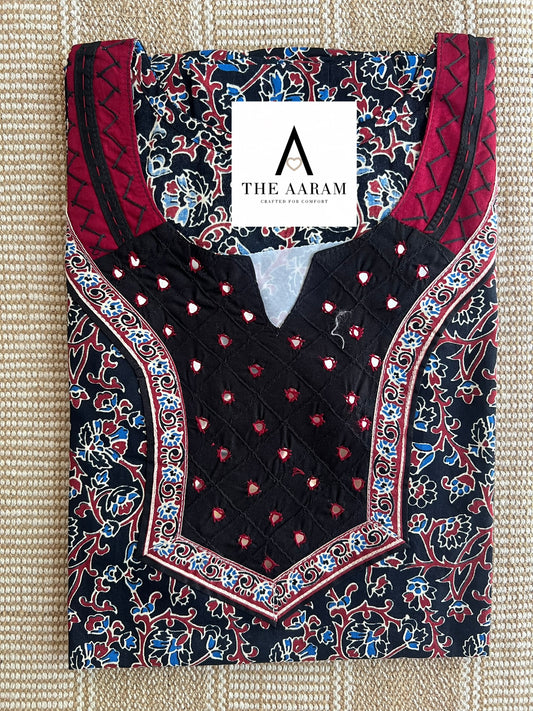 Cotton Mirror-Work Nighty XXL - 25