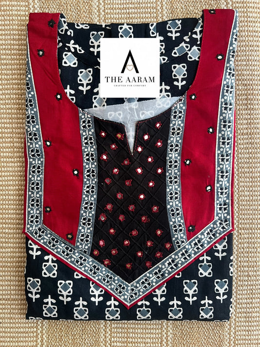 Cotton Mirror-Work Nighty XXL - 29