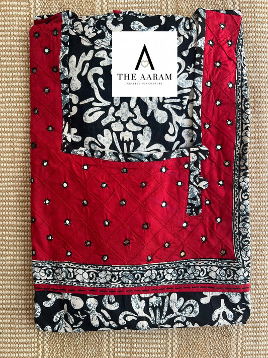 Cotton Mirror-Work Nighty XXL - 54