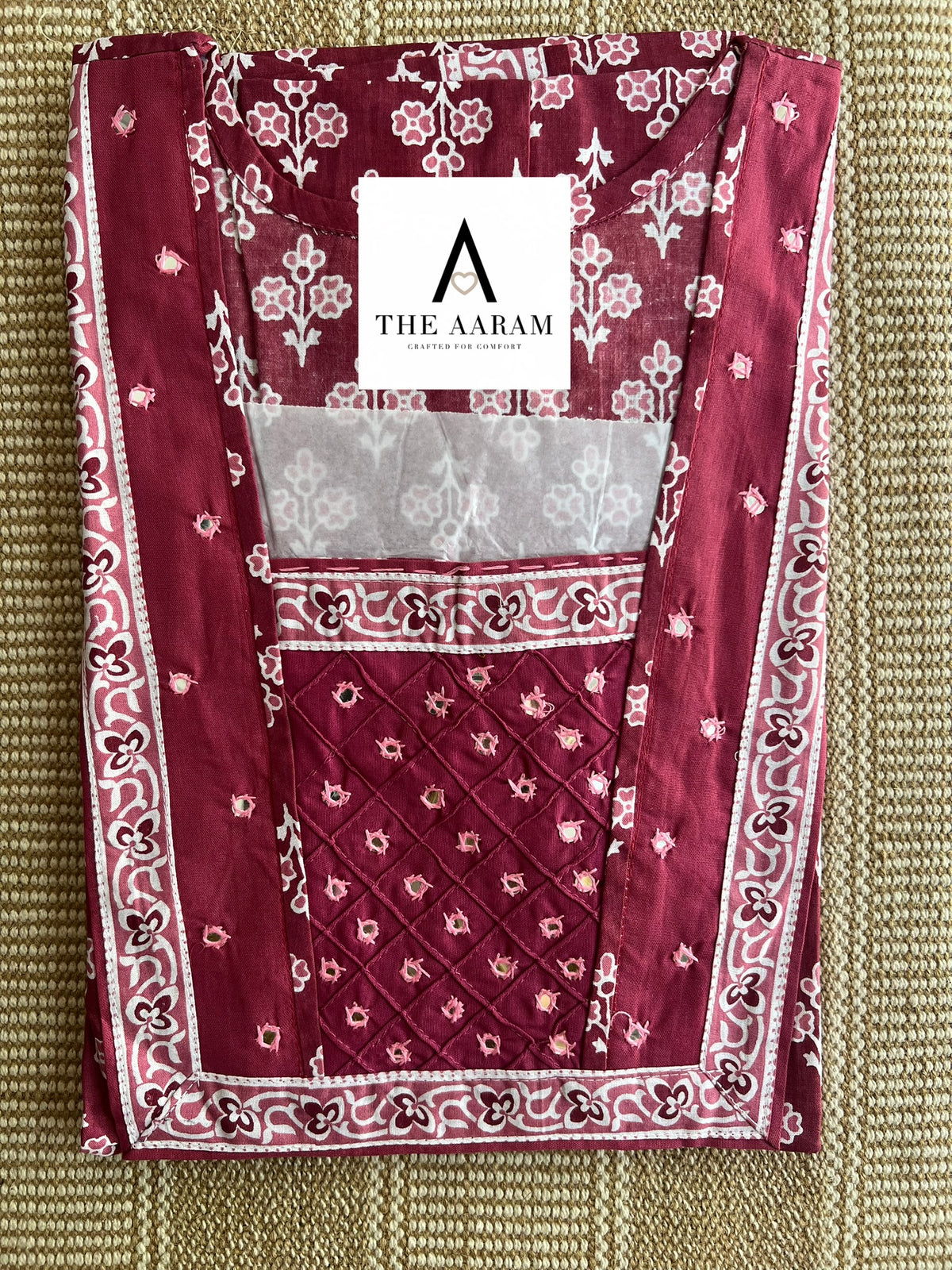 Cotton Mirror-Work Nighty XXL - 08
